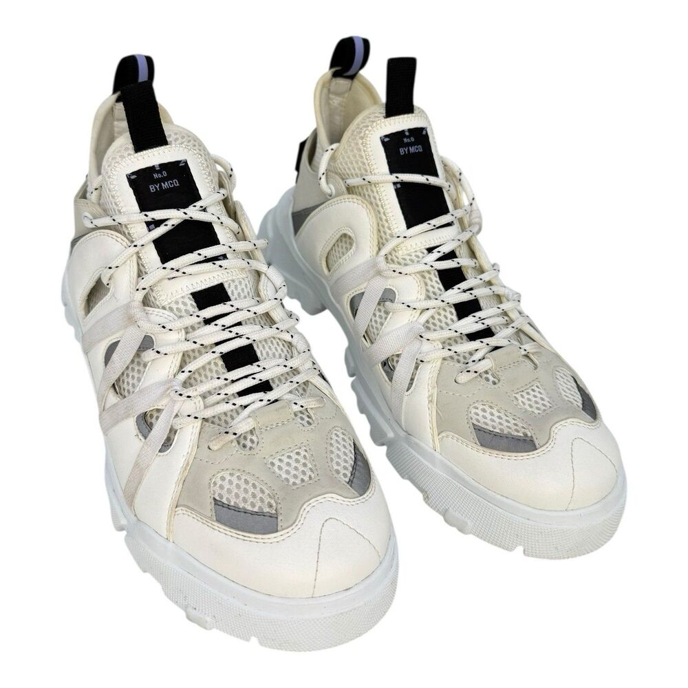 McQ orbyt Descender 2.0 Leather & Mesh Trainers White Size 42 EU Size 9 US